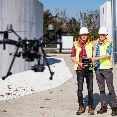 construction drone work